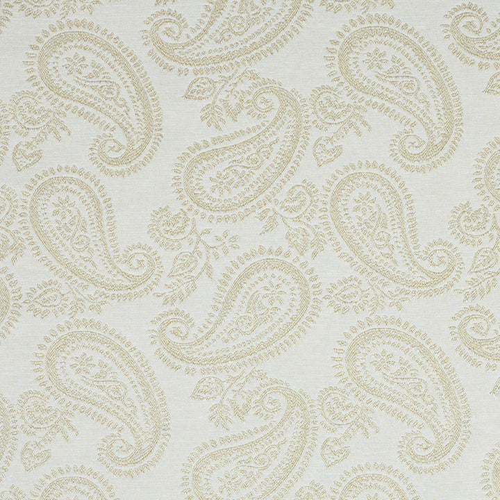 Milena Paisley Natural 78720 by Schumacher Designer Fabric NEW TRADITIONAL II COTTON 45% VISCOSE 32% ITALY MARTINDALE 10,000 </p><p>Repeat: Horizontal: 13 3/4" (35CM) and Vertical: 13 1/2" (34CM) 55 - Swanky Fabrics -