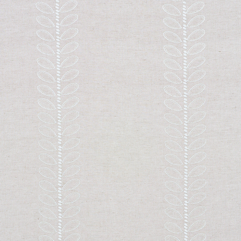 Camile Embroidery Natural 78741 by Schumacher Designer Fabric NEW TRADITIONAL II COTTON 52% LINEN 48% INDIA </p><p>Repeat: Horizontal: 13 1/4" (34CM) and Vertical: 1 1/2" (4CM) 57 - Swanky Fabrics -
