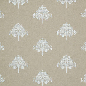 7875 Marigold Tree Embroidery 2 Flax by Wmah Fabric