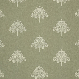 7875 Marigold Tree Embroidery 3 Sage by Wmah Fabric