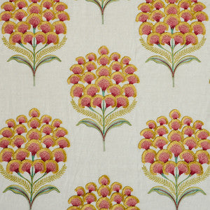 Aurelia Embroidery Natural 78812 by Schumacher Fabric