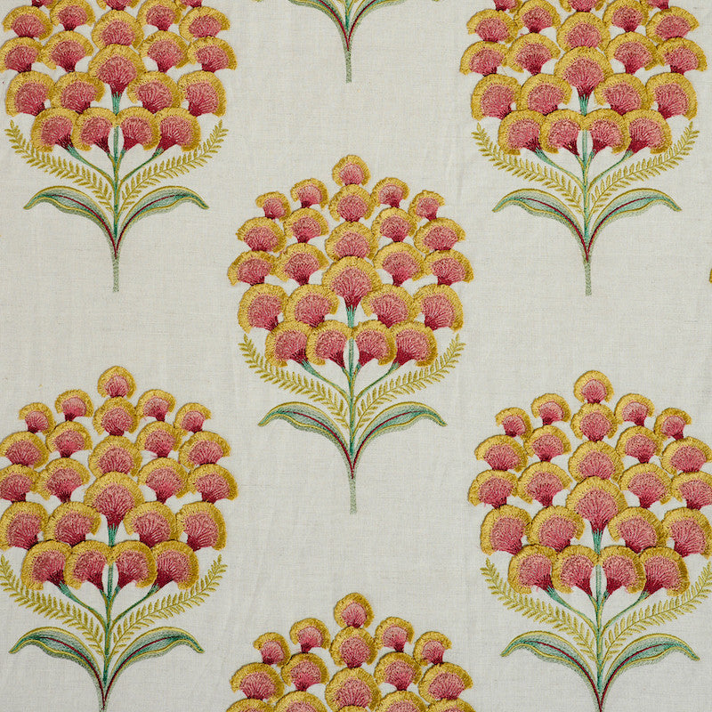 Aurelia Embroidery Natural 78812 by Schumacher Fabric EXQUISITE EMBROIDERIES LINEN 60% COTTON 40% INDIA </p><p>Repeat: Horizontal: 16 3/4" (43CM) and Vertical: 15" (38CM) 54.5 - Fabric Carolina -