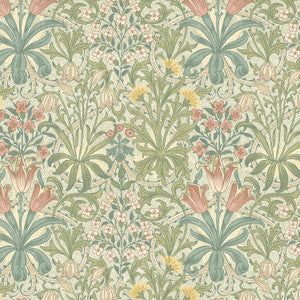 7882 Woodland Weeds 1 Watermelon by Wmah Fabric