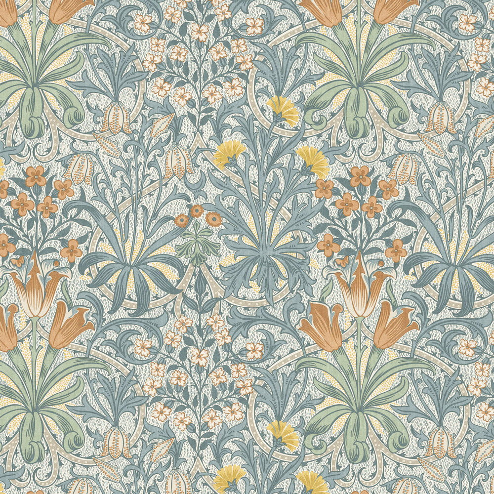 7882 Woodland Weeds 3 Aqua by Wmah Fabric Wmah Fabric 7882 Woodland Weeds 3 AquaFabric William Morris At Home Flora & Foliage 100%Cot Spain </p><p>Repeat: H: 18.125, V: 1.125 54 in - Fabric Carolina -