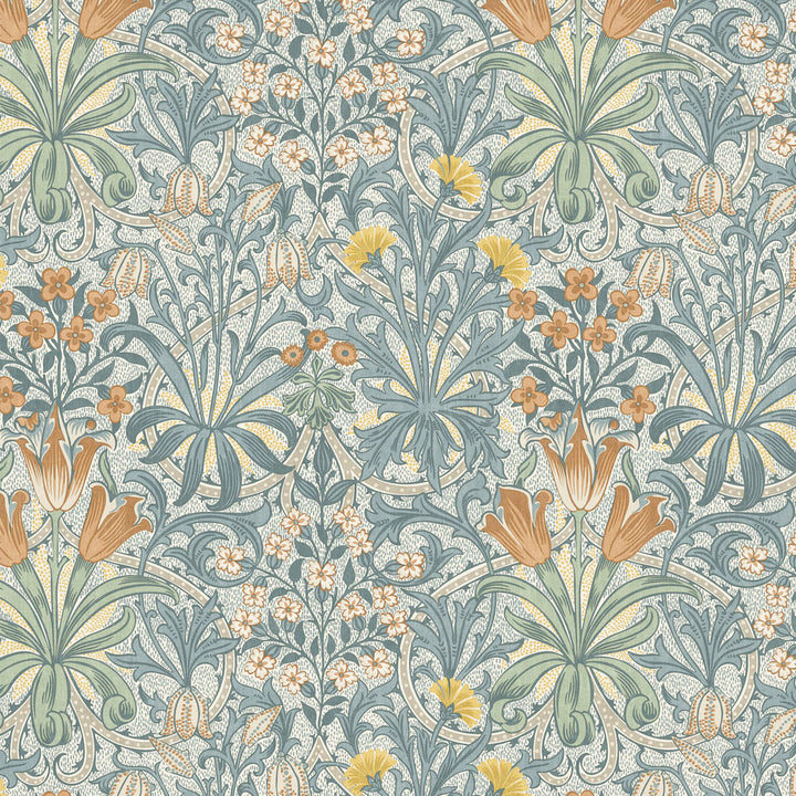 7882 Woodland Weeds 3 Aqua by Wmah Fabric Wmah Fabric 7882 Woodland Weeds 3 AquaFabric William Morris At Home Flora & Foliage 100%Cot Spain </p><p>Repeat: H: 18.125, V: 1.125 54 in - Fabric Carolina -