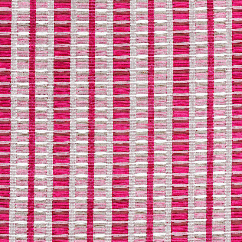 Palopo Hand Woven Stripe Flamingo 78821 by Schumacher Fabric A RUM FELLOW HAND WOVENS II COTTON 100% GUATEMALA </p><p>Repeat: Horizontal: 1 7/8" (5CM) and Vertical: 6 3/4" (17CM) 34.625 - Fabric Carolina -