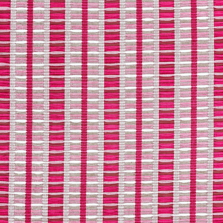 Palopo Hand Woven Stripe Flamingo 78821 by Schumacher Fabric A RUM FELLOW HAND WOVENS II COTTON 100% GUATEMALA </p><p>Repeat: Horizontal: 1 7/8" (5CM) and Vertical: 6 3/4" (17CM) 34.625 - Fabric Carolina -