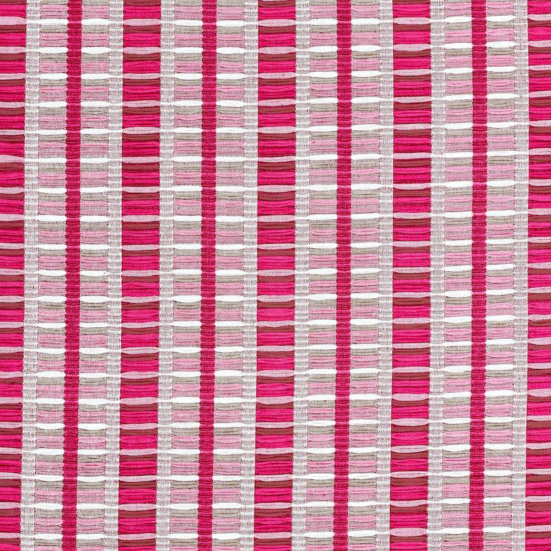 Palopo Hand Woven Stripe Flamingo 78821 by Schumacher Designer Fabric A RUM FELLOW HAND WOVENS II COTTON 100% GUATEMALA </p><p>Repeat: Horizontal: 1 7/8" (5CM) and Vertical: 6 3/4" (17CM) 34.625 - Swanky Fabrics -