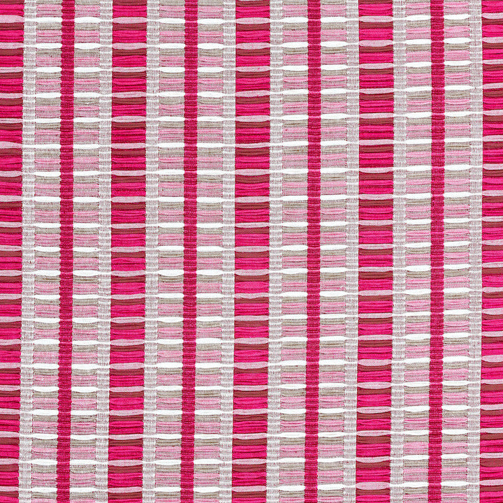 Palopo Hand Woven Stripe Flamingo 78821 by Schumacher Designer Fabric A RUM FELLOW HAND WOVENS II COTTON 100% GUATEMALA </p><p>Repeat: Horizontal: 1 7/8" (5CM) and Vertical: 6 3/4" (17CM) 34.625 - Swanky Fabrics -