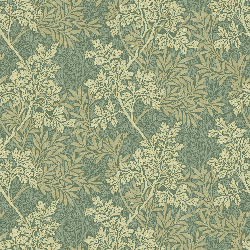 7883 Foliage 1 Moss by Wmah Fabric Wmah Fabric 7883 Foliage 1 MossFabric William Morris At Home Flora & Foliage 100%Cot Spain </p><p>Repeat: H: 27.125, V: 30.5 54 in - Fabric Carolina -