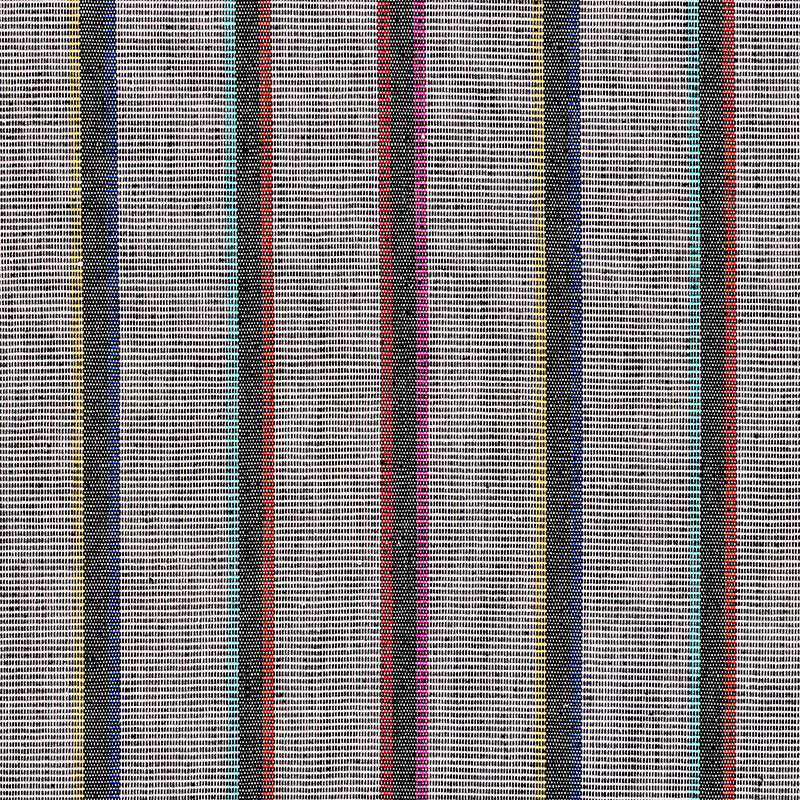 Schumacher Fabric Corcha Hand Woven Stripe Mono 78840 Multi 3 1/8 Yards