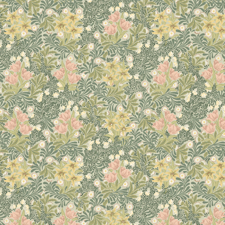 7885 Bower 1 Spring by Wmah Fabric Wmah Fabric 7885 Bower 1 SpringFabric William Morris At Home Flora & Foliage 100%Cot Spain </p><p>Repeat: H: 18.125, V: 0 55 in - Fabric Carolina -