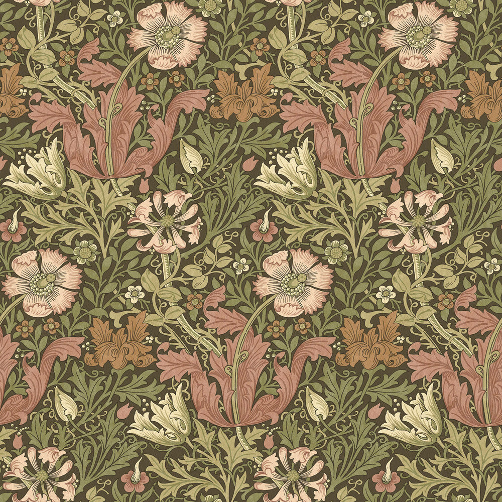 7886 Compton Velvet 3 Rhubarb by Wmah Fabric Wmah Fabric 7886 Compton Velvet 3 RhubarbFabric William Morris At Home Flora & Foliage 100%Pol Turkey </p><p>Repeat: H: 13.5, V: 4.75 57 in - Fabric Carolina -