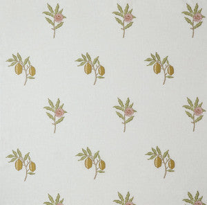 7891 Fruit Embroidery 2 Tangerine by Wmah Fabric