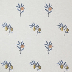 7891 Fruit Embroidery 3 Denim by Wmah Fabric