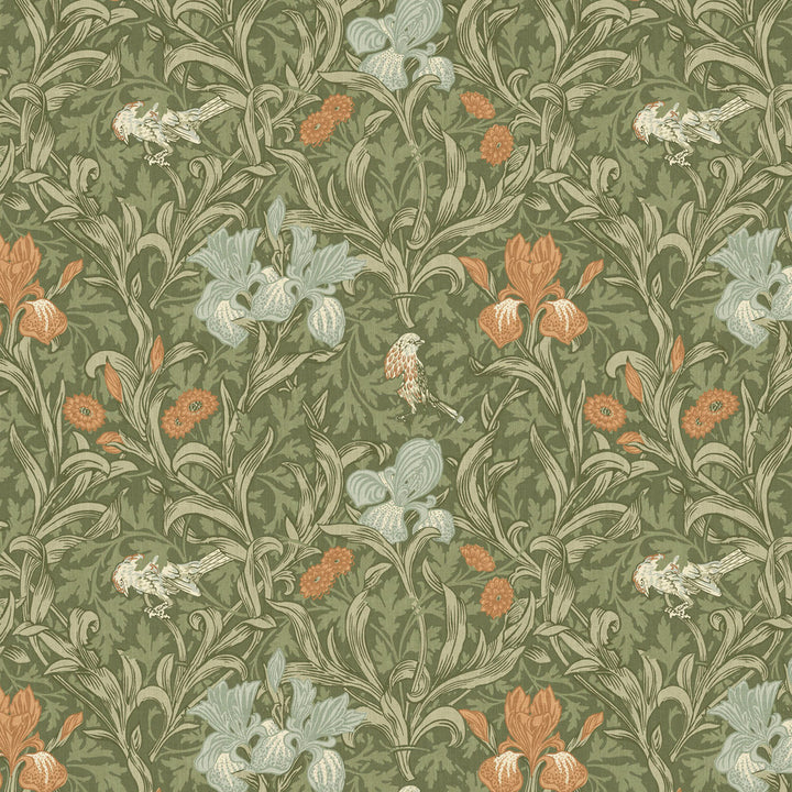 7894 Iris 2 Tigerlily by Wmah Fabric Wmah Fabric 7894 Iris 2 TigerlilyFabric William Morris At Home The Forager 100%Cot Spain </p><p>Repeat: H: 18, V: 9.5 54 in - Fabric Carolina -