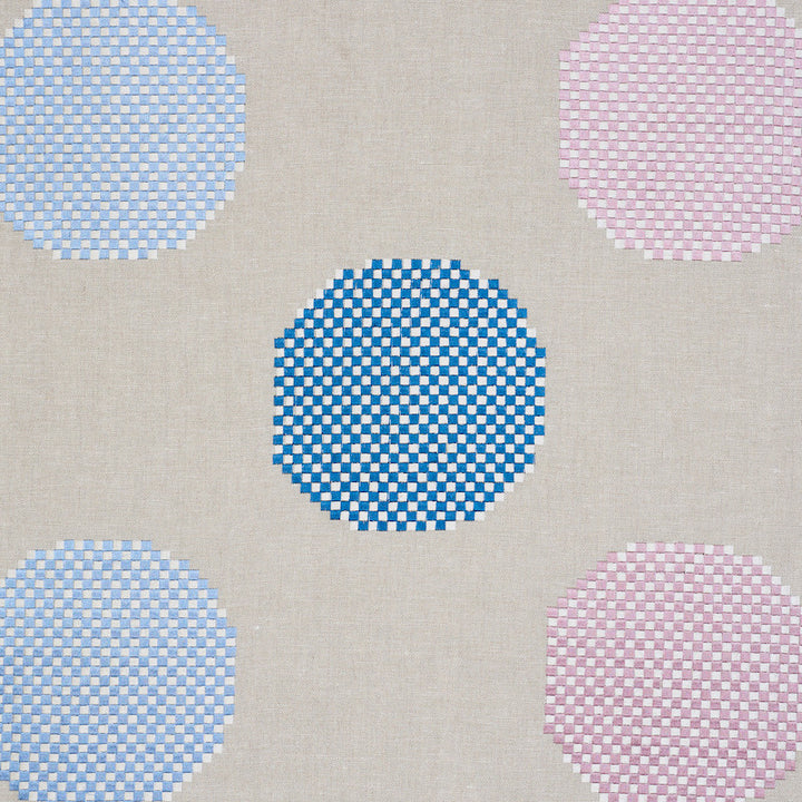 Hansen Embroidery Blue & Lilac 78941 by Schumacher Fabric SCANDINAVIAN MODERN LINEN 100% INDIA </p><p>Repeat: Horizontal: 51" (130CM) and Vertical: 15 3/8" (39CM) 51 - Fabric Carolina -