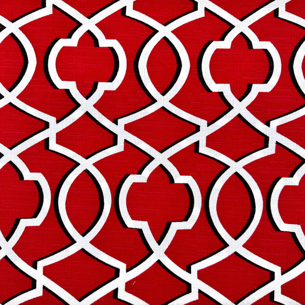 Outdoor Morrow Carmine Red by Europatex Fabric Outdoor 100% Polyester 6.88" H, 12.60" V 60.00 inches - Fabric Carolina -