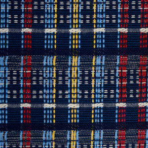 Zealand Check Navy Multi 79072 by Schumacher Fabric