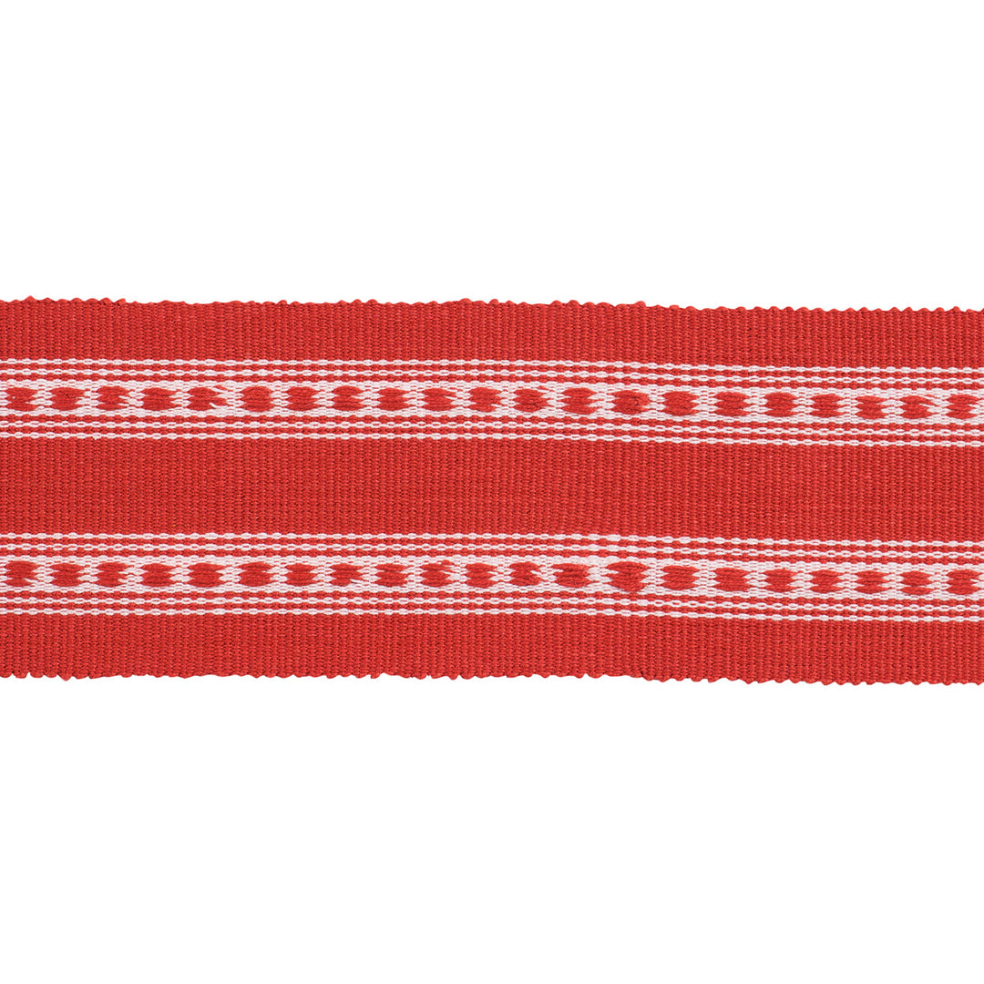 Lubeck Tape - Red by Schumacher Trim