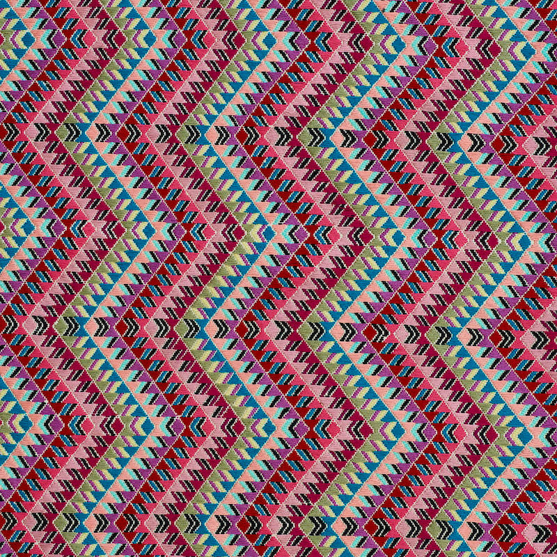 Amates Hand Woven Brocade Carnival 79220 by Schumacher Designer Fabric A RUM FELLOW BROCADES COTTON 100% GUATEMALA </p><p>Repeat: Horizontal: 4" (10CM) and Vertical: 7 1/2" (19CM) 19 - Swanky Fabrics -