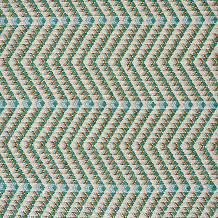 Amates Hand Woven Brocade Duck Egg 79224 by Schumacher Designer Fabric A RUM FELLOW BROCADES COTTON 100% GUATEMALA </p><p>Repeat: Horizontal: 1" (3CM) and Vertical: 7 1/2" (19CM) 19 - Swanky Fabrics -
