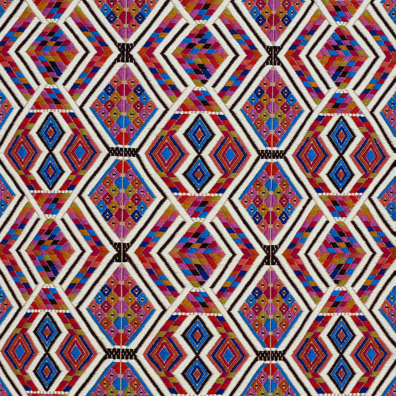 Chahal Hand Woven Brocade Carnival 79230 by Schumacher Designer Fabric A RUM FELLOW BROCADES See Sample GUATEMALA LIGHT DURABILITY </p><p>Repeat: Horizontal: 7" (18CM) and Vertical: 8 1/4" (21CM) 19" (48CM) - Swanky Fabrics -