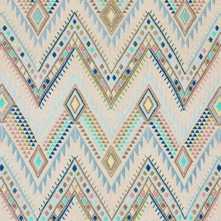 Coyolate Hand Woven Brocade Arctic 79242 by Schumacher Fabric A RUM FELLOW BROCADES See Sample GUATEMALA LIGHT DURABILITY </p><p>Repeat: Horizontal: 6" (15CM) and Vertical: 12 1/4" (31CM) 19" (48CM) - Fabric Carolina -