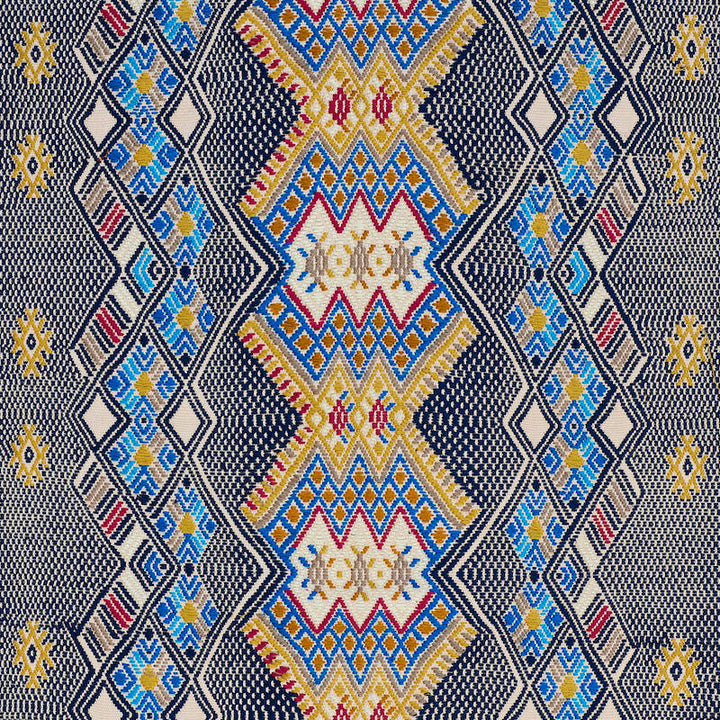 Kaya Hand Woven Brocade Blue 79260 by Schumacher Fabric Schumacher Fabric Kaya Hand Woven Brocade Blue 79260Fabric COTTON 100% GUATEMALA </p><p>Repeat: H: HORZ. 19" (48CM), V: VERT. 7" (18CM) 19 - Fabric Carolina -