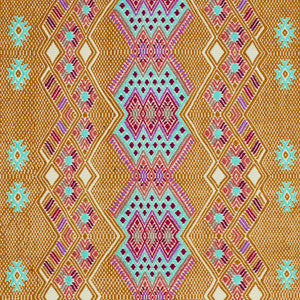 Kaya Hand Woven Brocade Mostaza 79261 by Schumacher Fabric