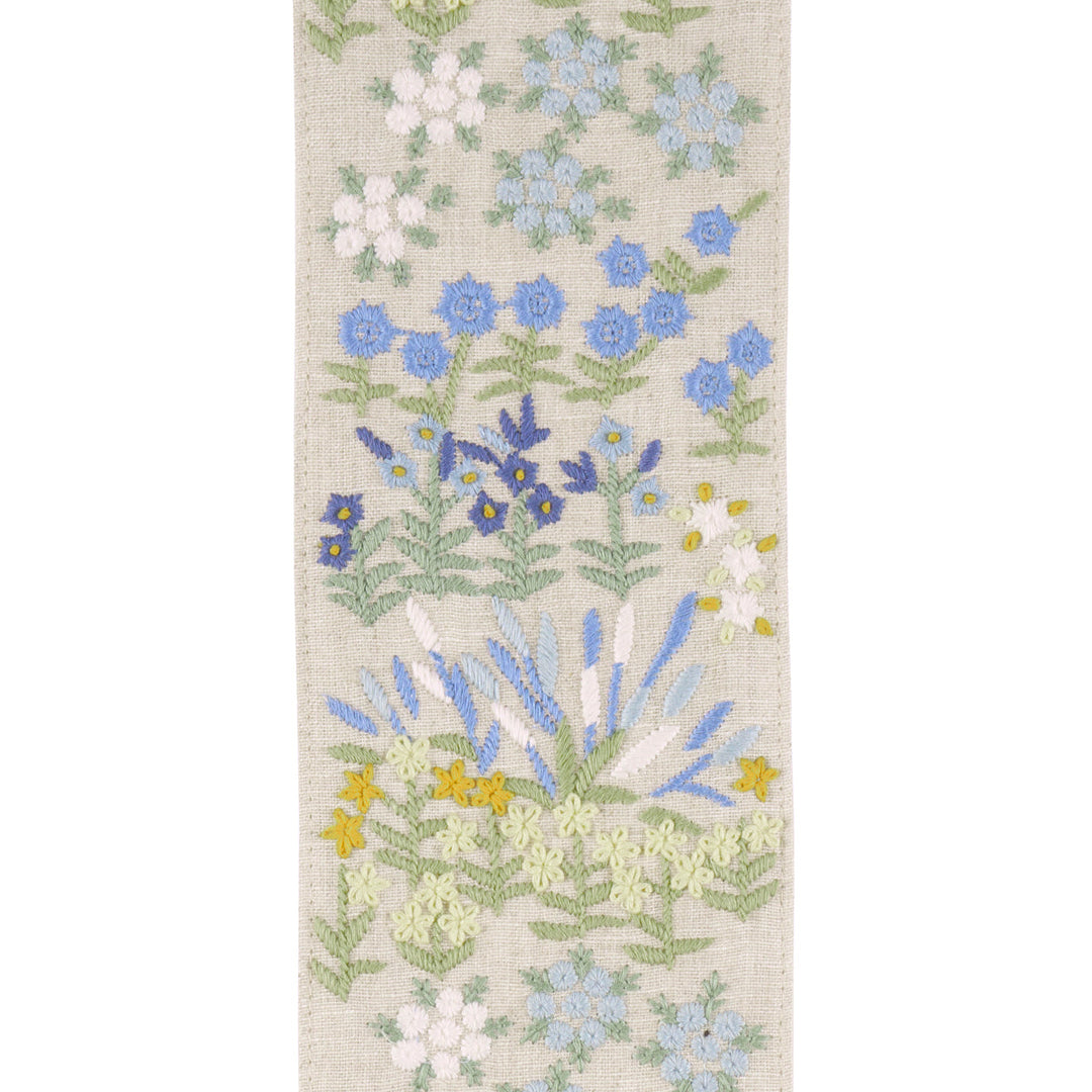 Lula Embroidered Tape - Blue by Schumacher Trim