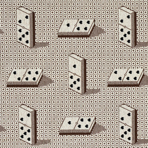 Domino Epingle Brown 79322 by Schumacher Fabric
