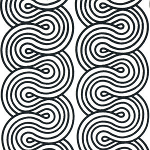 Giraldi Embroidery Black 79341 by Schumacher Fabric