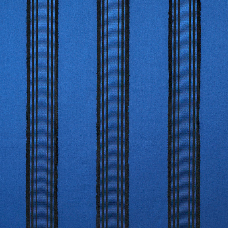 Senza Satin Stripe Cobalt 79450 by Schumacher Fabric MISTERIOSO COTTON 43% VISCOSE 33% ITALY </p><p>Repeat: Horizontal: 9 1/8" (23CM) and Vertical: 56.5 - Fabric Carolina -