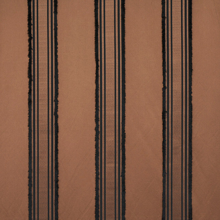Senza Satin Stripe Brown 79451 by Schumacher Fabric MISTERIOSO COTTON 43% VISCOSE 33% ITALY </p><p>Repeat: Horizontal: 9 1/8" (23CM) and Vertical: 56.5 - Fabric Carolina -