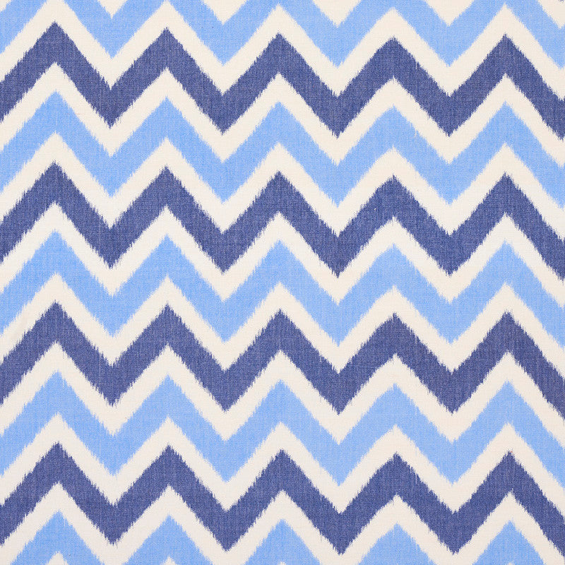 Vedado Ikat Indigo 79460 by Schumacher Designer Fabric HAPPY TOGETHER II COTTON 100% INDIA </p><p>Repeat: Horizontal: 5" (13CM) and Vertical: 6" (15CM) 53 - Swanky Fabrics -