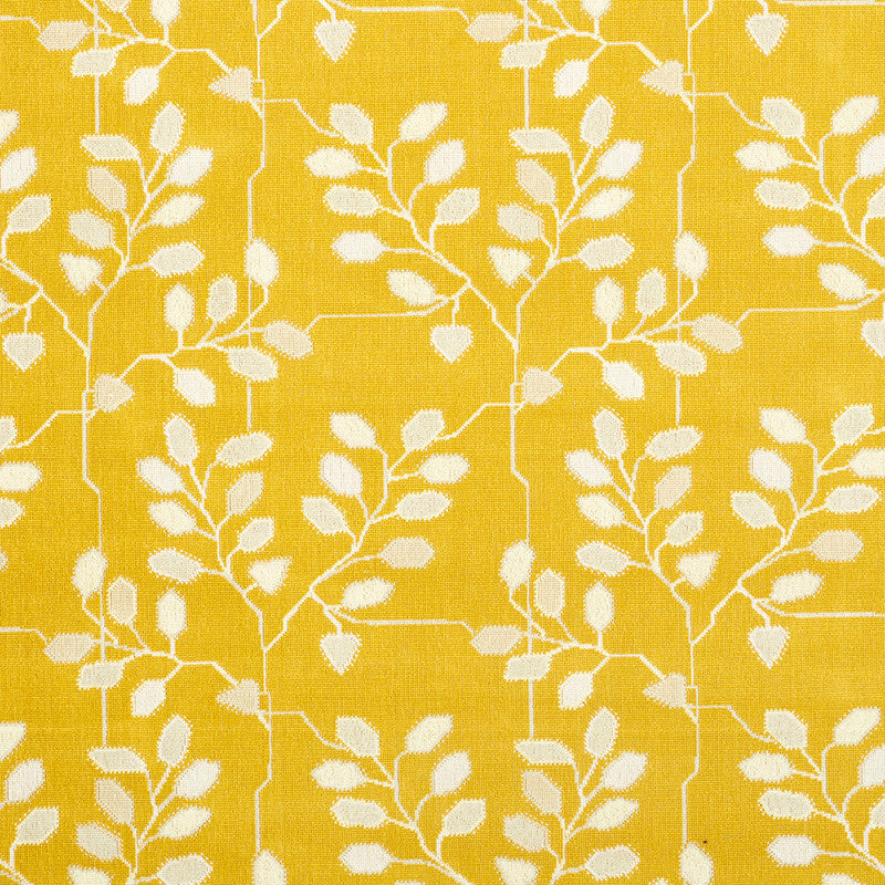Tumble Weed Epingle Buttercup 79511 by Schumacher Designer Fabric ESPALIER BY NEISHA CROSLAND COTTON 90% POLYESTER 10% BELGIUM </p><p>Repeat: Horizontal: 19 5/8" (50CM) and Vertical: 13 3/8" (34CM) 53.5 - Swanky Fabrics -
