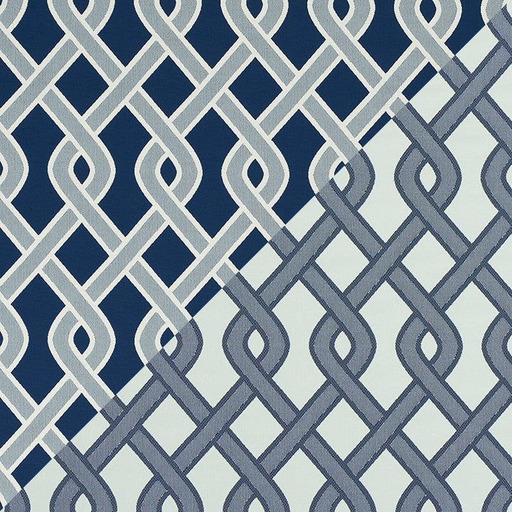 Cleo Trellis Indoor/Outdoor Blue 79570 by Schumacher Fabric Schumacher Fabric Cleo Trellis Indoor/Outdoor Blue 79570Fabric POLYOLEFIN 100% UNITED STATES OF AMERICA </p><p>Repeat: H: HORZ. 4 1/2" (11CM) , V: VERT. 9" (23CM) 54 - Fabric Carolina -