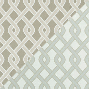 Cleo Trellis Indoor/Outdoor Neutral 79572 by Schumacher Fabric