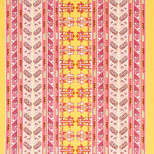 Vinka Embroidery Pink & Yellow 79622 by Schumacher Fabric