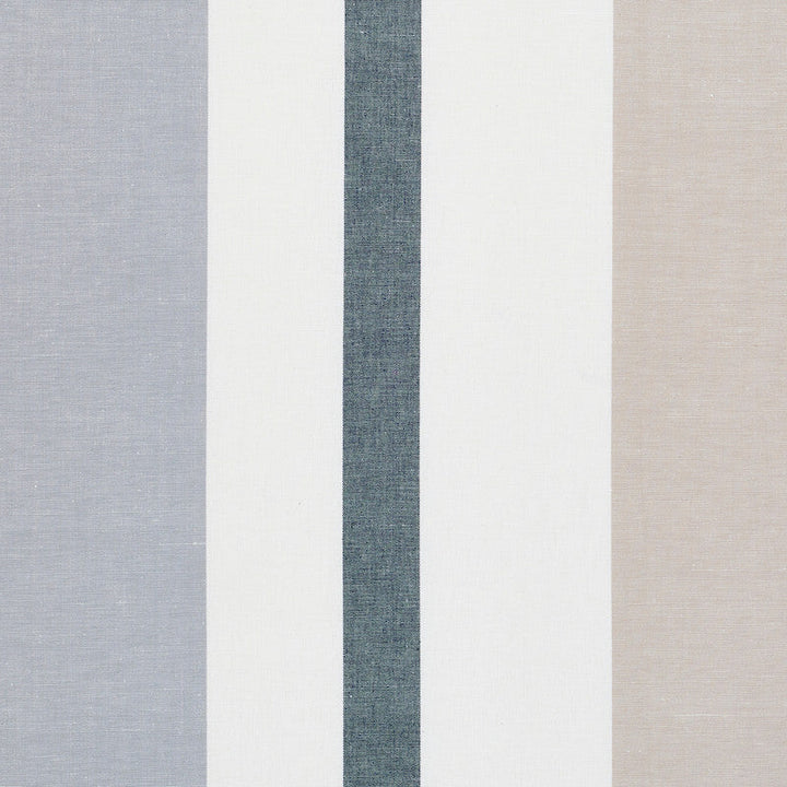 Lolland Linen Stripe Grey & Sand 79660 by Schumacher Designer Fabric SCANDINAVIAN MODERN See Sample INDIA - </p><p>Repeat: Horizontal: 54" (137CM) and Vertical: - 54" (137CM) - Swanky Fabrics -