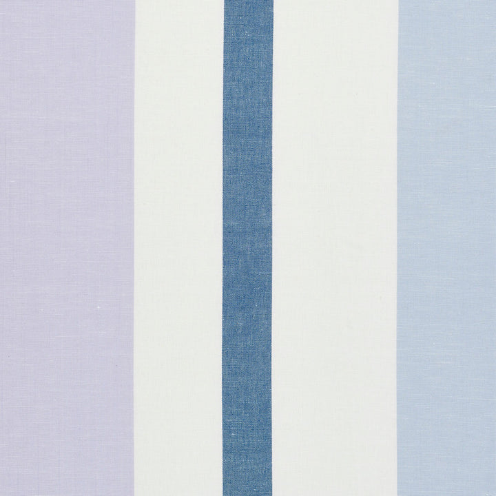 Lolland Linen Stripe Lilac & Blue 79661 by Schumacher Fabric SCANDINAVIAN MODERN See Sample INDIA - </p><p>Repeat: Horizontal: 54" (137CM) and Vertical: - 54" (137CM) - Fabric Carolina -