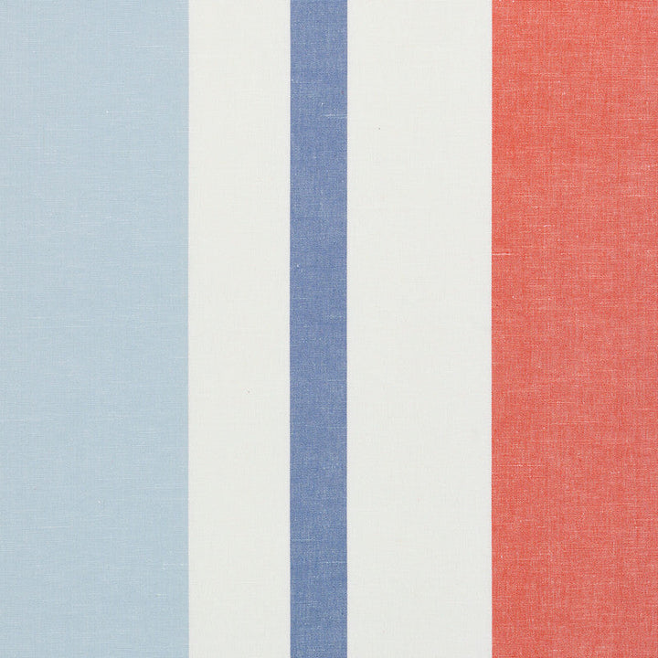 Lolland Linen Stripe Sky & Coral 79662 by Schumacher Fabric Schumacher Fabric Lolland Linen Stripe Sky & Coral 79662Fabric LINEN 60% INDIA </p><p>Repeat: H: HORZ 54" (137CM) , V: 54 - Fabric Carolina -