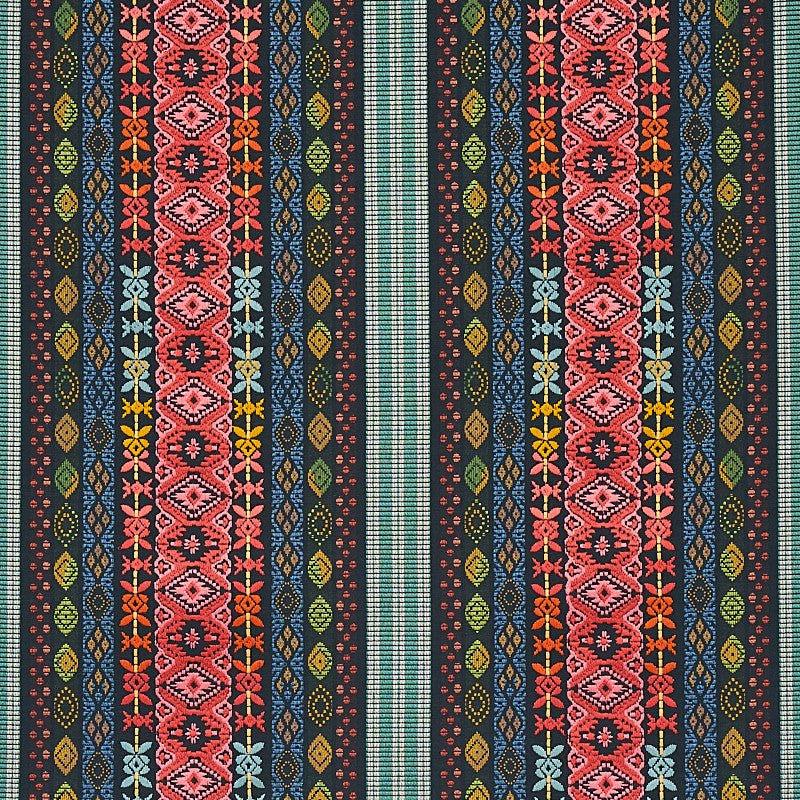 Cosima Embroidery Carbon Multi 79681 by Schumacher Fabric BOHEMIA COTTON 80% POLYESTER 20% INDIA </p><p>Repeat: Horizontal: 15 1/6 (38CM) and Vertical: 13 1/5" (33CM) 54 - Fabric Carolina -
