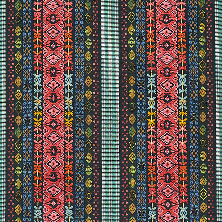 Cosima Embroidery Carbon Multi 79681 by Schumacher Fabric BOHEMIA COTTON 80% POLYESTER 20% INDIA </p><p>Repeat: Horizontal: 15 1/6 (38CM) and Vertical: 13 1/5" (33CM) 54 - Fabric Carolina -