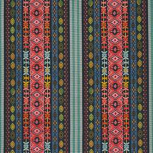 Cosima Embroidery Carbon Multi 79681 by Schumacher Fabric