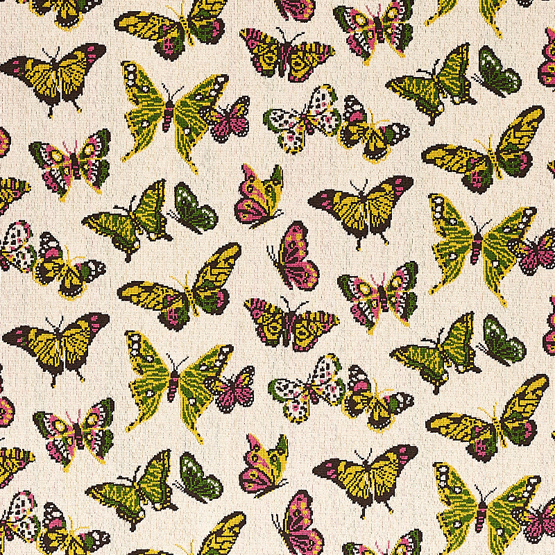 Butterfly Epingle Spring 80100 by Schumacher Fabric CUT & PATTERNED VELVETS COTTON 90% POLYESTER 10% BELGIUM </p><p>Repeat: Horizontal: 13 2/5" (34CM) and Vertical: 11 4/5" (30CM) 54.3333 - Fabric Carolina -