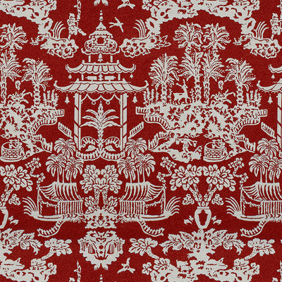 Lhasa Red by Brunschwig & Fils Fabric Brunschwig & Fils Fabric Lhasa RedFabric LE JARDIN CHINOIS LINEN - 90%;NYLON - 10% United Kingdom </p><p>Repeat: H: 27.186, V: 35.854 53.978 - Fabric Carolina -
