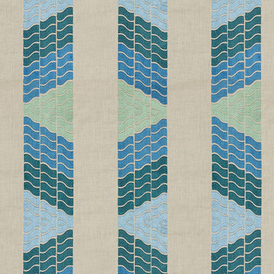 Clouds Aqua by Brunschwig & Fils Fabric Brunschwig & Fils Fabric Clouds AquaFabric LE JARDIN CHINOIS LINEN - 65%;VISCOSE - 35% India </p><p>Repeat: H: 12.608, V: 14.972 50.432 - Fabric Carolina -
