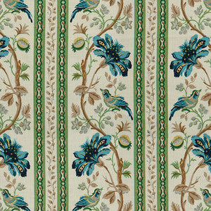 Le Lac Border Aqua/Green by Brunschwig & Fils Fabric
